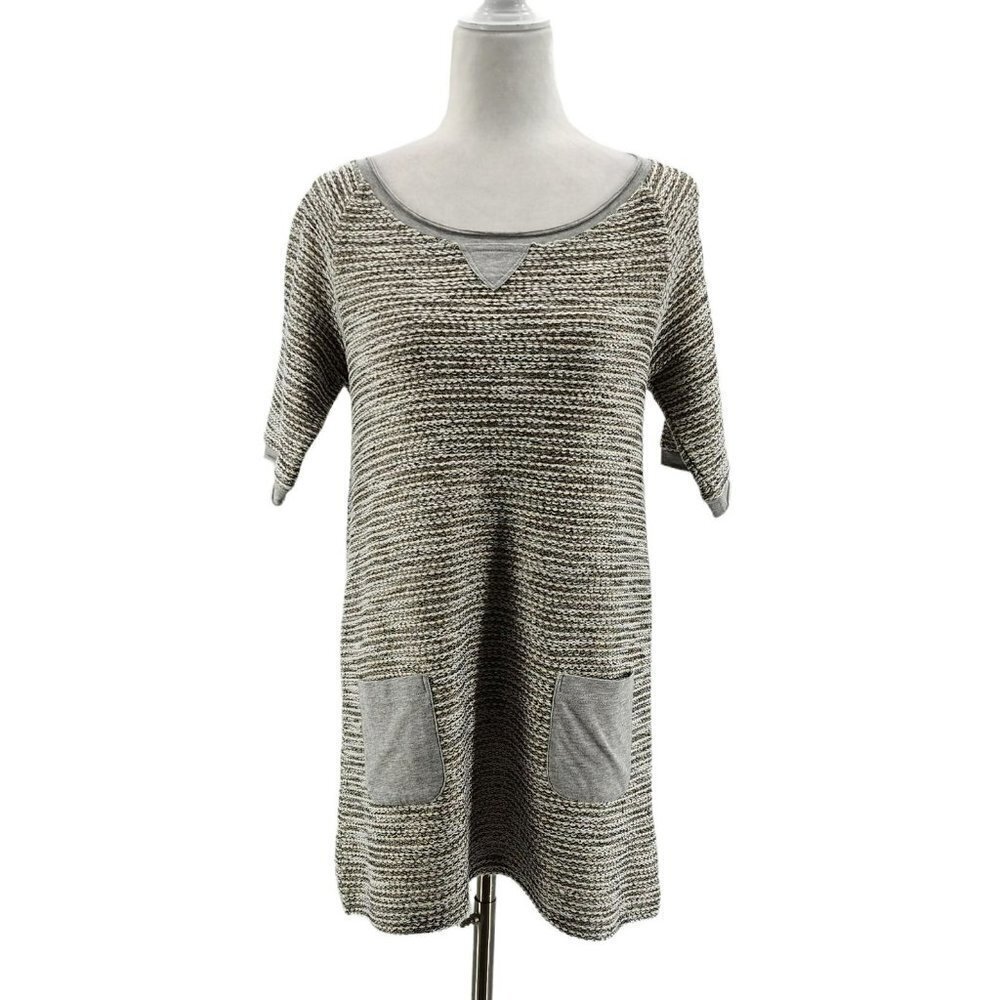 Anthropologie Meadow Rue Knit Pocket Scoop Neck Tunic Sweater Womens Small